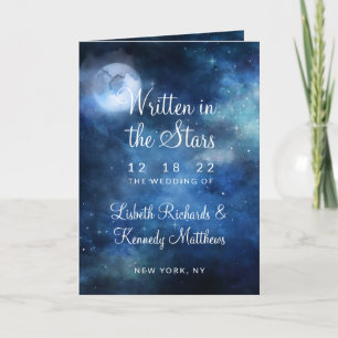 Programme Cérémonie de mariage céleste sous la pleine lune d