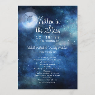 Programme Cérémonie de mariage céleste sous la pleine lune d