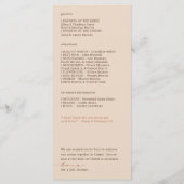Programme Cérémonie de mariage chrétien Monogram Cross (Dos)