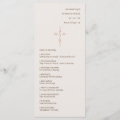 Programme Cérémonie de mariage chrétien Monogram Cross (Devant)