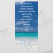 Programme Cérémonie de mariage de Blue Beach (Dos)