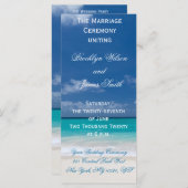 Programme Cérémonie de mariage de Blue Beach (Devant / Derrière)