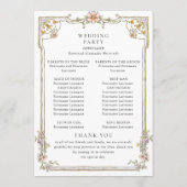 Programme Cérémonie de Mariage de Bohême de Grace Ornate de  (Dos)