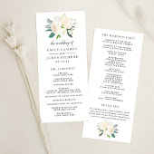 Programme Cérémonie de Mariage de bouquet flush et crème