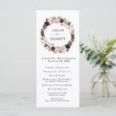 Programme Cérémonie de Mariage de couronnes florales violett (Debout devant)