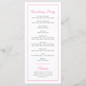 Programme Cérémonie de mariage de fleur d'orchidée d'aquarel (Dos)