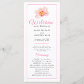 Programme Cérémonie de mariage de fleur d'orchidée d'aquarel (Devant)