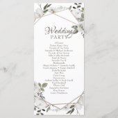 Programme Cérémonie de Mariage de fleurs blanches de ceristr (Dos)