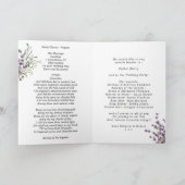 Programme Cérémonie de mariage de fleurs de lavande ordre de (Intérieur)