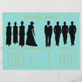 Programme Cérémonie de Mariage de la mariée et de la co Blue (Dos)