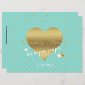 Programme Cérémonie de Mariage de la mariée et de la co Blue (Devant / Derrière)