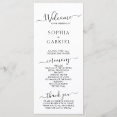 Programme Cérémonie de Mariage de script de calligraphie élé (Devant)