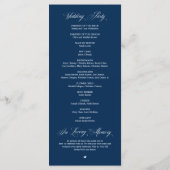 Programme Cérémonie de mariage Élégance Classique Ordre de r (Dos)
