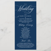 Programme Cérémonie de mariage Élégance Classique Ordre de r (Devant)