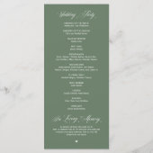 Programme Cérémonie de mariage Élégance Classique Ordre de r (Dos)