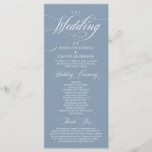 Programme Cérémonie de mariage Élégance Classique Ordre Merc (Devant)