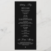 Programme Cérémonie de mariage Élégance Classique Ordre Merc (Dos)