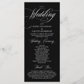 Programme Cérémonie de mariage Élégance Classique Ordre Merc (Devant)