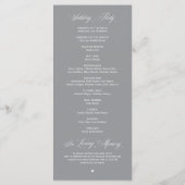 Programme Cérémonie de mariage Élégance Classique Ordre Merc (Dos)