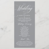 Programme Cérémonie de mariage Élégance Classique Ordre Merc (Devant)