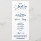 Programme Cérémonie de mariage élégante classique moderne (Devant)