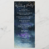 Programme Cérémonie de mariage élégante de la Marine Gold (Dos)