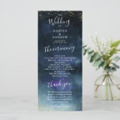 Programme Cérémonie de mariage élégante de la Marine Gold (Debout devant)