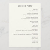 Programme Cérémonie de mariage élégante taupe (Dos)