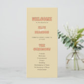 Programme Cérémonie de mariage ELLIE Retro Bold Typography (Debout devant)