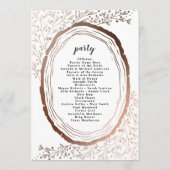 Programme Cérémonie de mariage en feuille de bois rustique a (Dos)