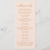 Programme Cérémonie de Mariage floral de Boho moderne (Dos)