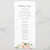 Programme Cérémonie de mariage floral Spring Blush (Dos)