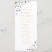 Programme Cérémonie de mariage florale romantique violet bla (Dos)