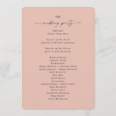 Programme Cérémonie de Mariage rose vif minimal (Dos)