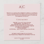 Programme Cérémonie de Mariage simple de Crimson et de Rose  (Devant)