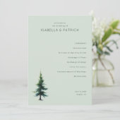 Programme Cérémonie de mariage sous l'arbre vert serein (Debout devant)