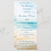 Programme Cérémonie de mariage sur la plage (Devant / Derrière)