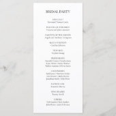 Programme Cérémonie de violet violet de lavande florale fleu (Dos)