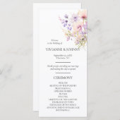 Programme Cérémonie de violet violet de lavande florale fleu (Devant / Derrière)