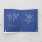 Programme Cérémonie des Mariages bleus nautiques (Intérieur)