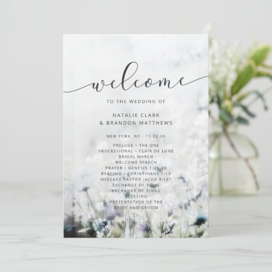 Programme Cérémonie des Mariages Fleur sauvage de la chanson (Debout devant)