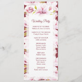 Programme Cérémonie des Mariages floraux de Magnolia Burgund (Dos)