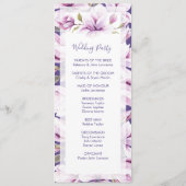Programme Cérémonie des Mariages floraux de Magnolia Violet (Dos)