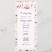 Programme Cérémonie des Mariages floraux des Magnolias du pr (Dos)