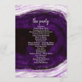 Programme Cérémonie du Mariage Amethyst Purple & Silver Geod (Dos)