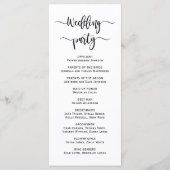 Programme Cérémonie du Mariage de Calligraphie de Boho Heart (Dos)