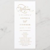 Programme Cérémonie du Mariage de calligraphie romantique d' (Devant)