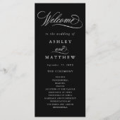 Programme Cérémonie du Mariage de calligraphie Tourbillonnan (Devant)