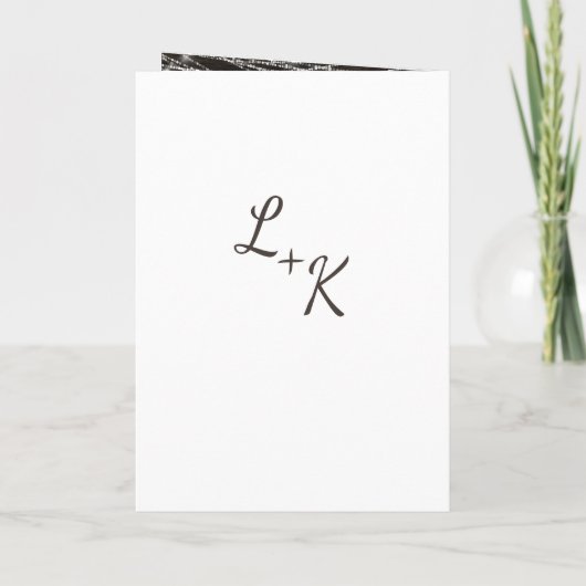 Programme Cérémonie du Mariage de la crête de chêne rustique (Dos)