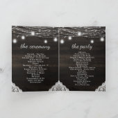 Programme Cérémonie du Mariage de la crête de chêne rustique (Intérieur)